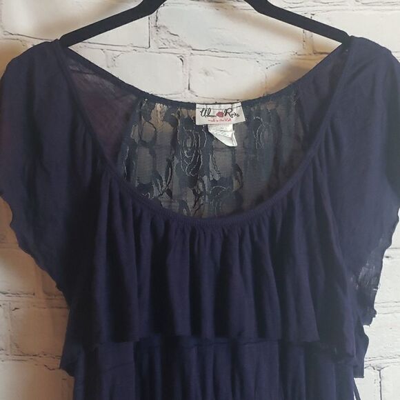 Laced Navy Blue Dress - Picture 2 of 5